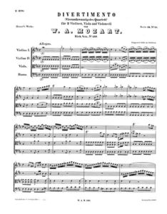 Моцарт В. Дивертисмент, KV 136